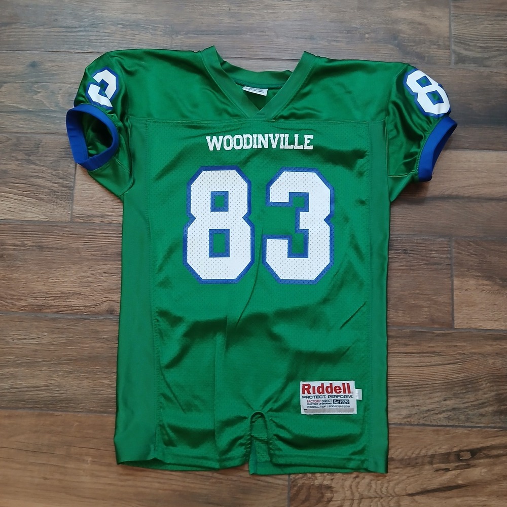 Riddell Football Jersey Kids‎ Youth Large Green Woodinville 83 Mesh V-Neck Game